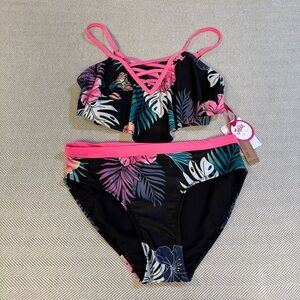 Justice Girls Bikini Size‎ 16/18 NWT UPF 50+